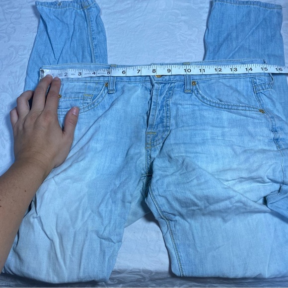 7 for All Mankind Lightweight Jeans LowRise Light Wash Josefina Skinny Boyfriend - Picture 11 of 15